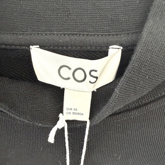 NWT Cos Crew Neck Sweatshirt - Black - Picture 2 of 3
